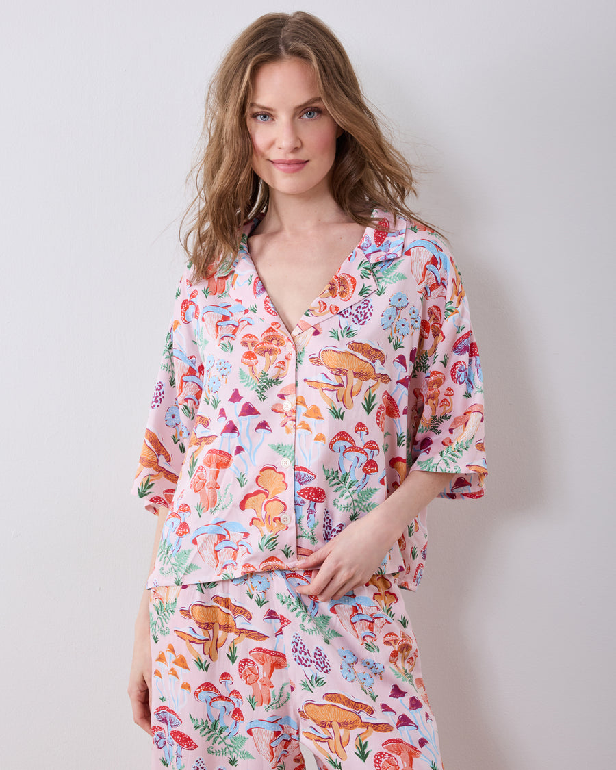 Mushroom Medley - Eco Satin Wildest Dreams Set - Blush - Printfresh