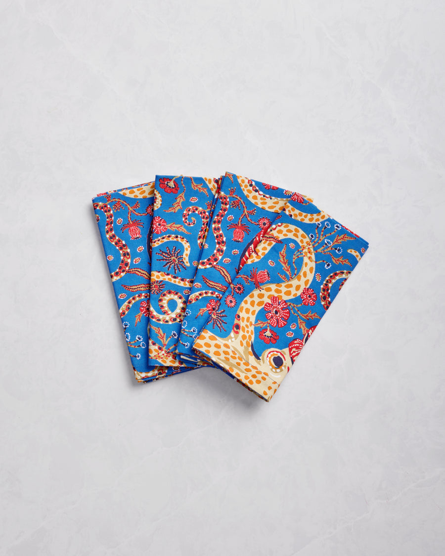 Octopus Isle - Dinner Napkins Set of 4 - Ocean Eyes - Printfresh