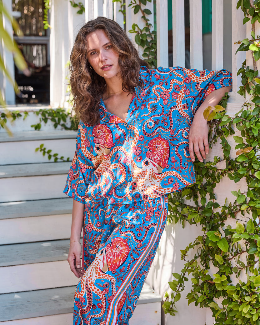 Octopus Isle - Tall Eco Satin Wildest Dreams Set - Ocean Eyes