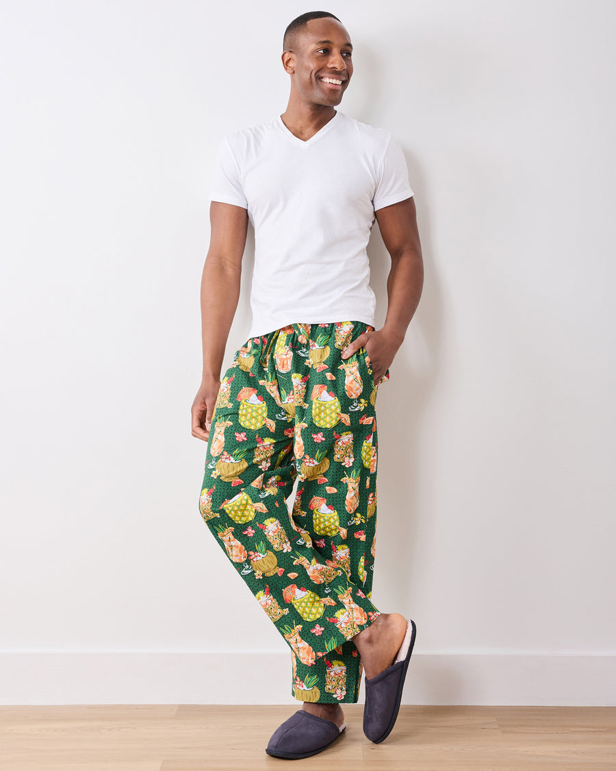 Paradise Punch - Men’s Long PJ Pants - Emerald Isle