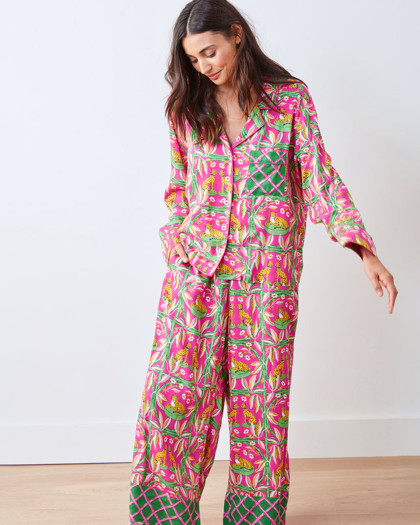 Royal Cheetah - Eco Satin Rittenhouse Set - Pink Palace - Printfresh