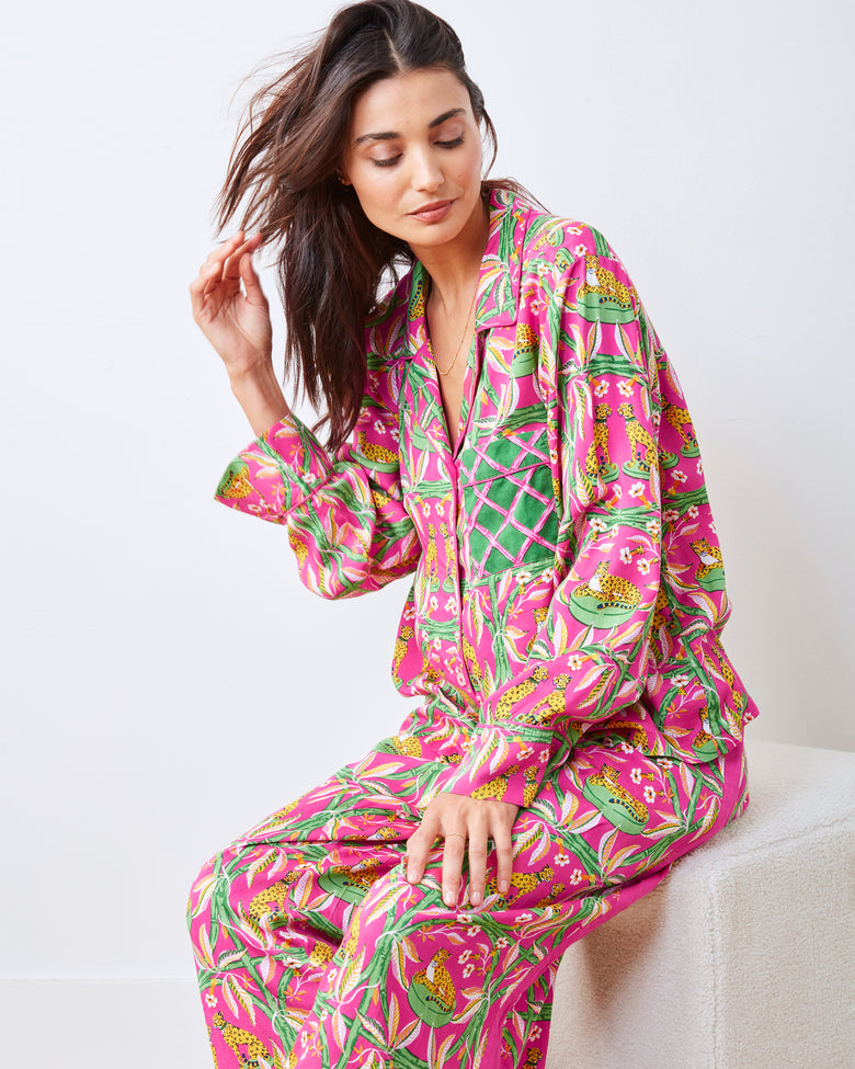 Royal Cheetah - Eco Satin Rittenhouse Set - Pink Palace - Printfresh