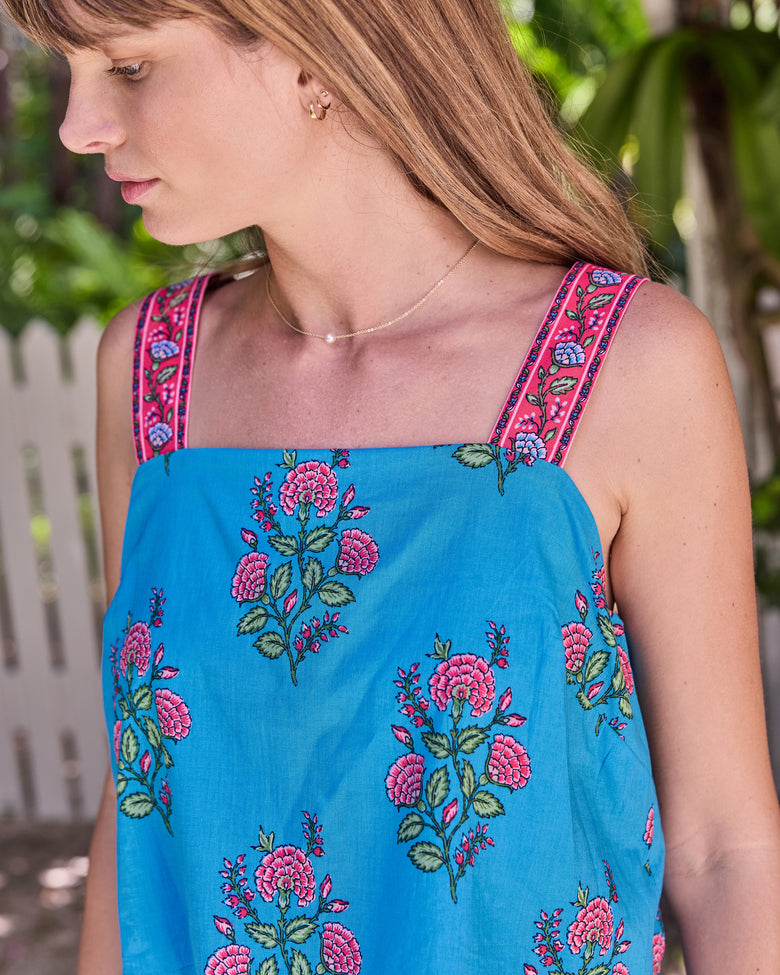 Salt Air Flowers - Terrace Set - Summer Blue - Printfresh