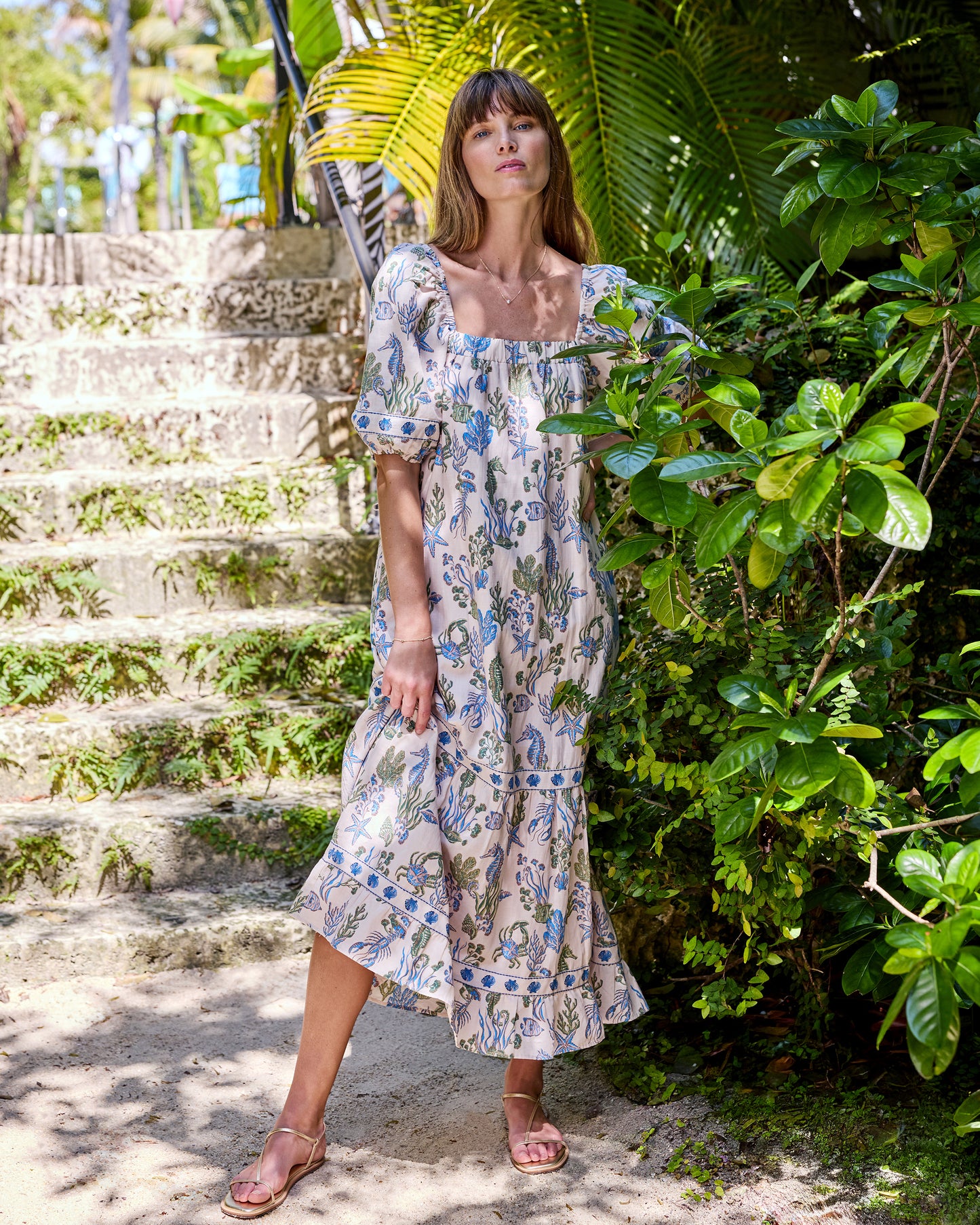 Saltwater Serenity - Collins Dress - Sand