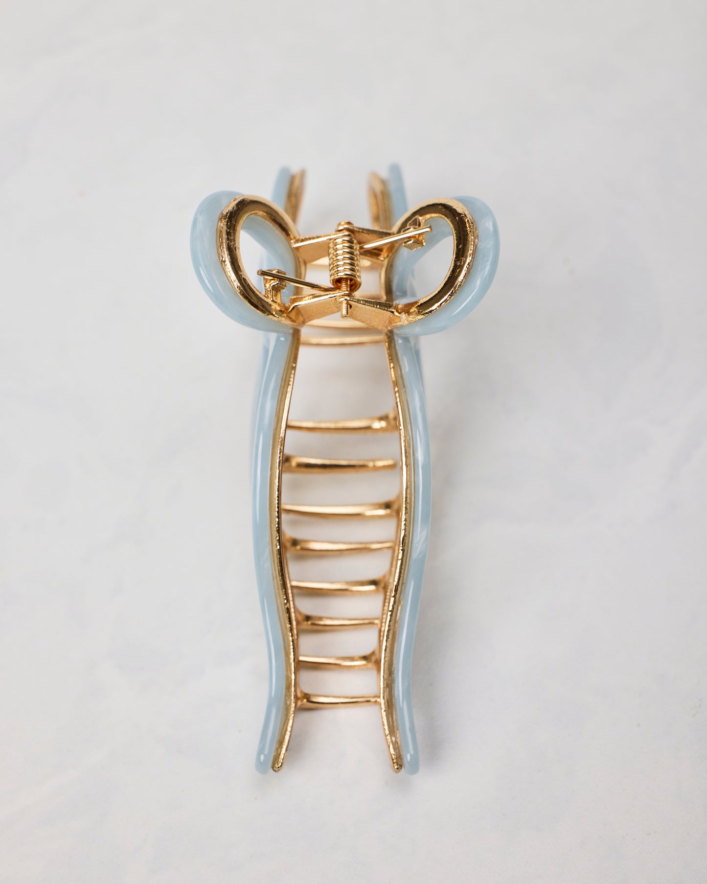 Solar Eclipse - Ballet Bow Acetate Claw Clip - Pale Blue