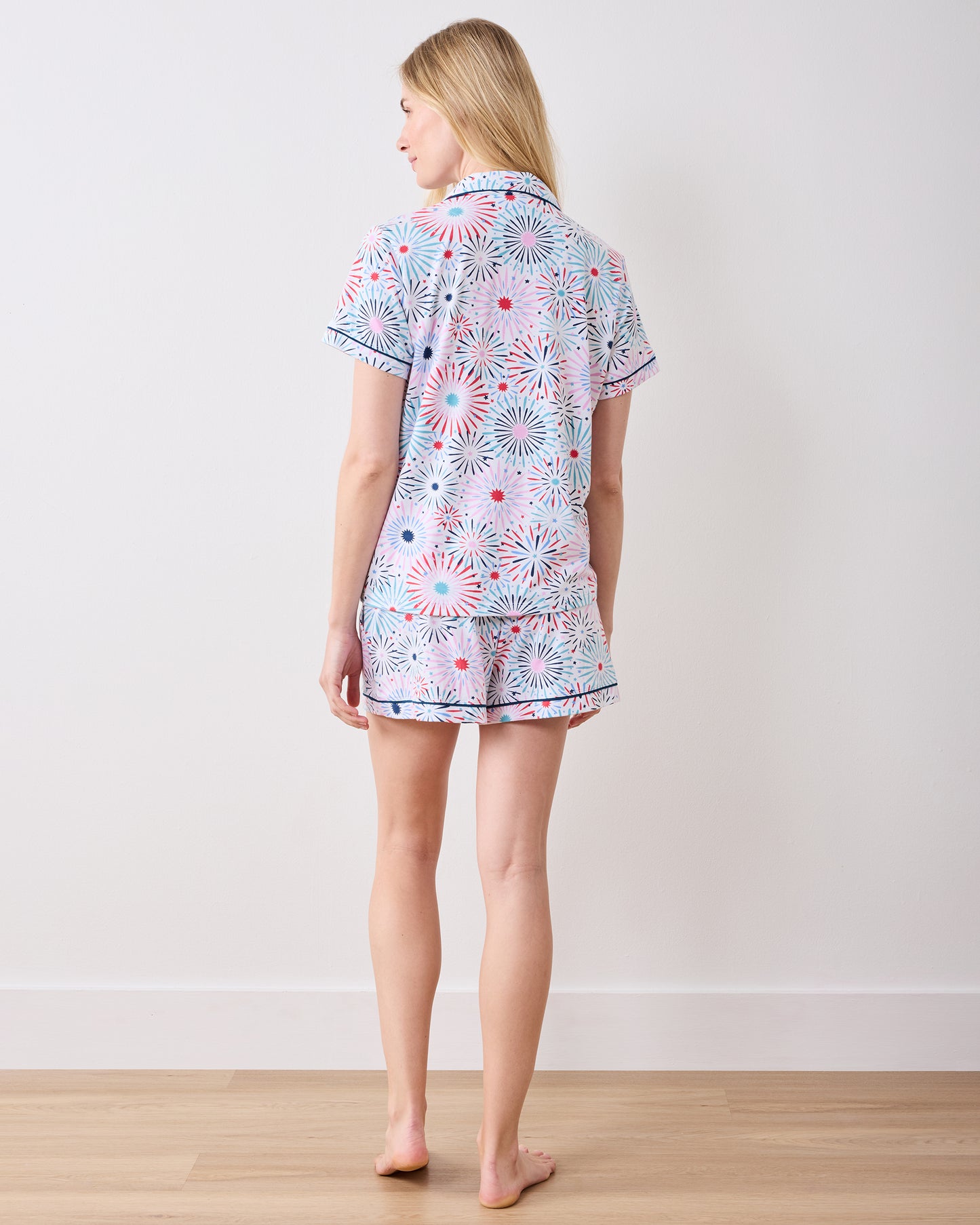 Sparks Fly - Organic Pima Modal Knit Short PJ Set - Cloud
