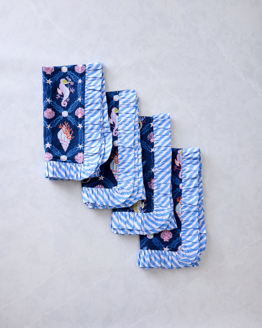Underwater Enchantment - Soiree Napkin - Navy - Printfresh