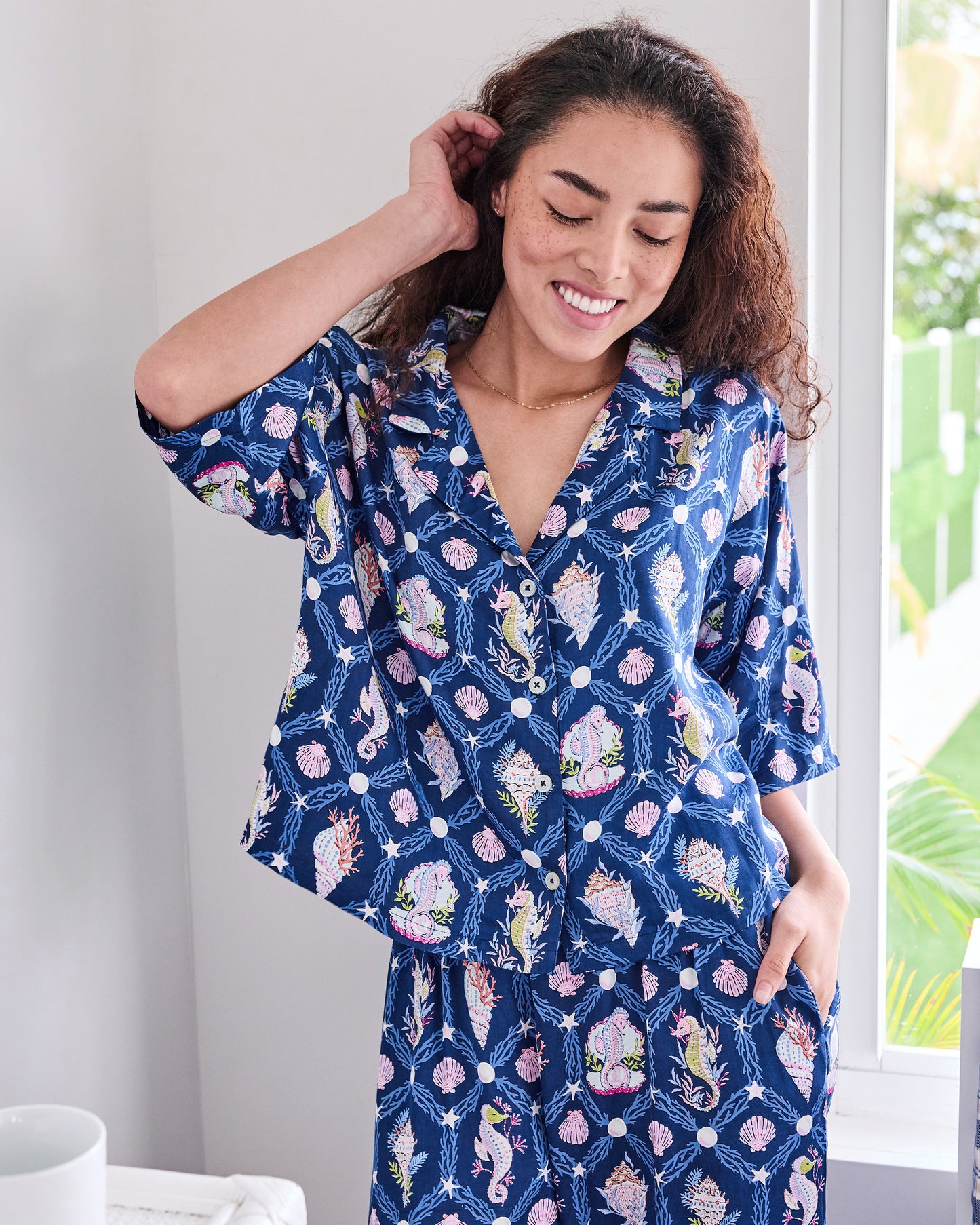 Underwater Enchantment - Eco Satin Wildest Dreams Set - Navy - Printfresh