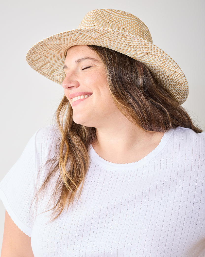 Ivory/Tan - Luxe Packable Hat - Hat Attack - Printfresh