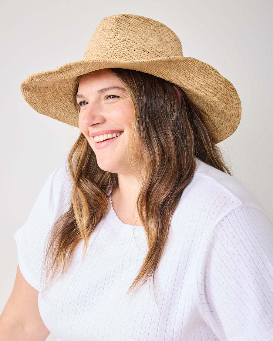 Natural - Raffia Crochet Continental Hat - Hat Attack - Printfresh
