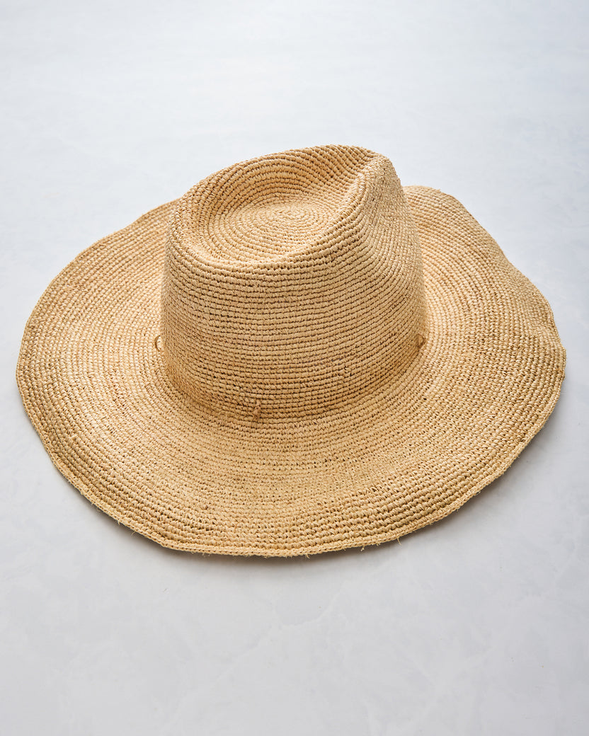 Natural - Raffia Crochet Continental Hat - Hat Attack - Printfresh