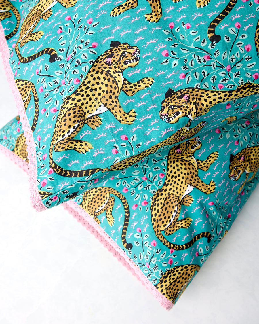 Bagheera - Set of 2 Pillowcase - Turquoise - Printfresh