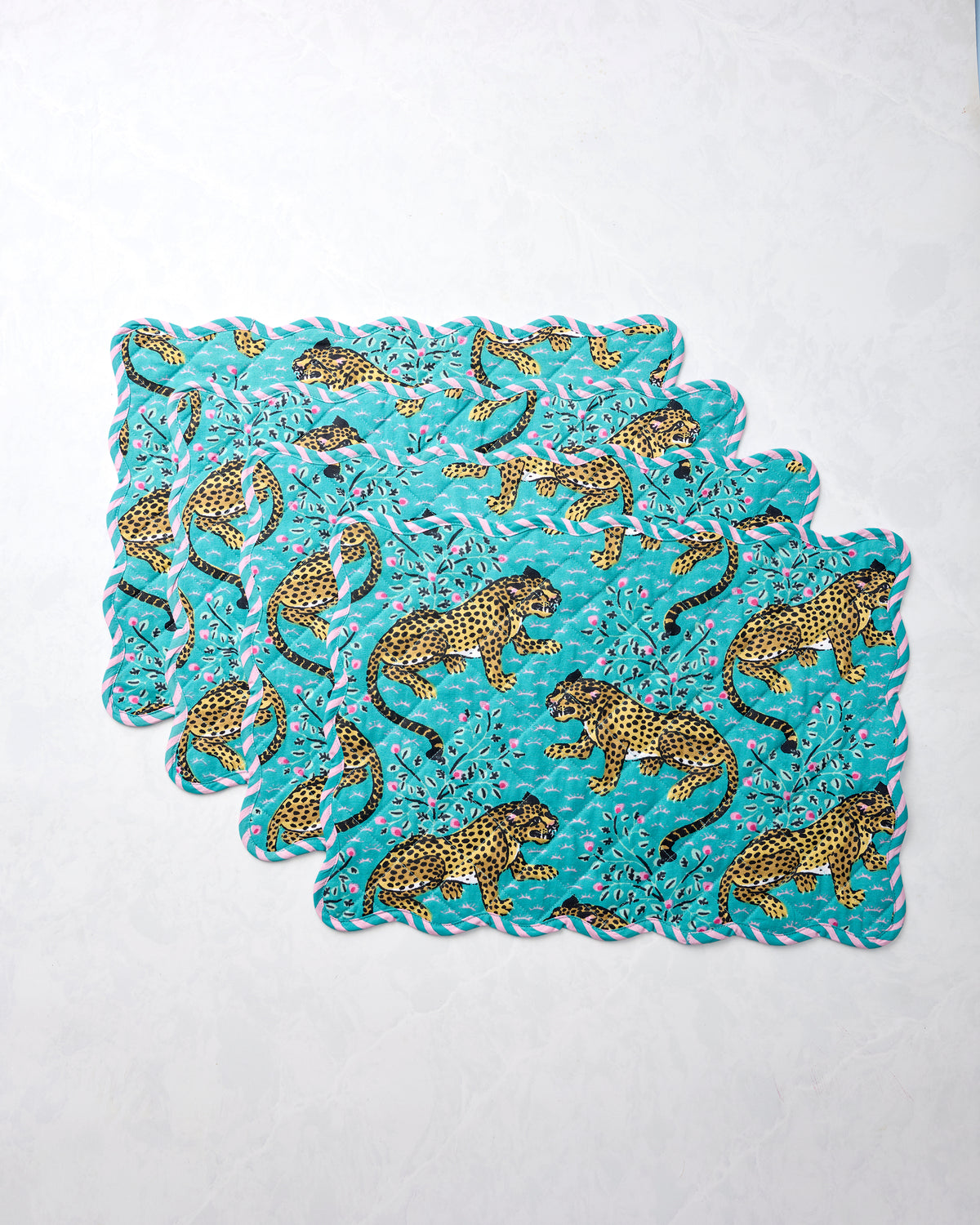 Bagheera - Placemats Set of 4 - Turquoise - Printfresh