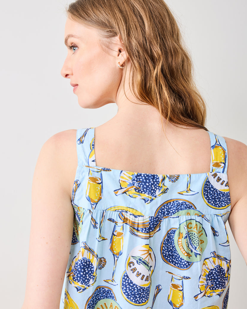 Champagne & Caviar - Back To Bed Short Set - Pale Blue - Printfresh