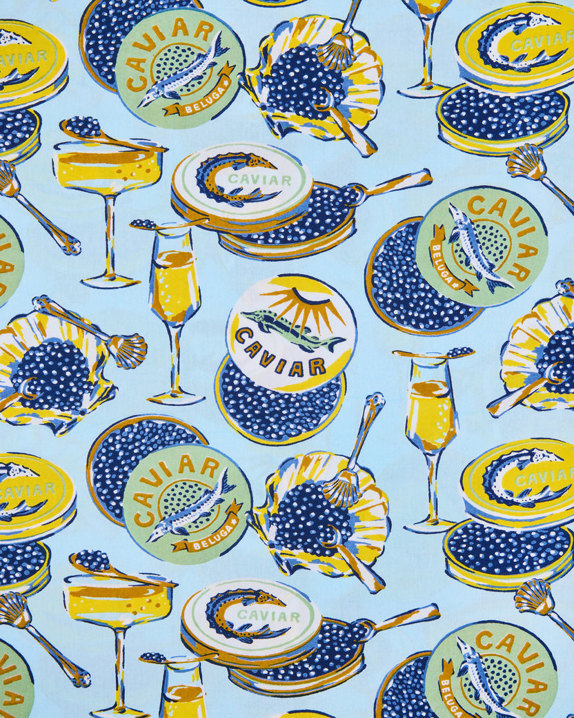 Champagne & Caviar - Back To Bed Short Set - Pale Blue - Printfresh