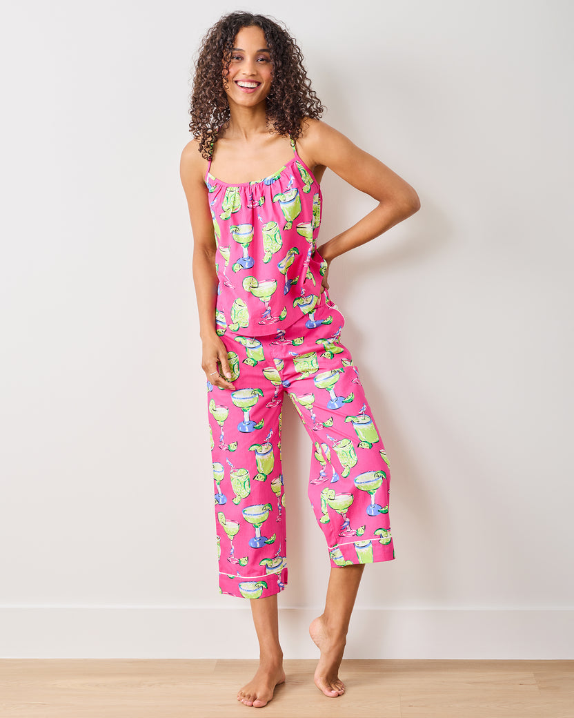 Fresh Margarita - Cami Cropped Set - Cabo Pink - Printfresh