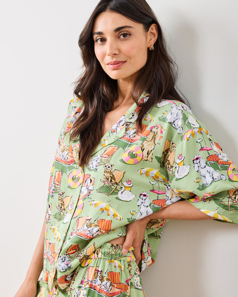 Palm Royale Pooches - Eco Satin Wildest Dreams Set - Grasshopper - Printfresh