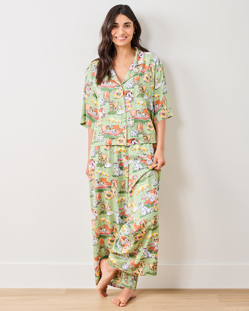 Palm Royale Pooches - Eco Satin Wildest Dreams Set - Grasshopper - Printfresh