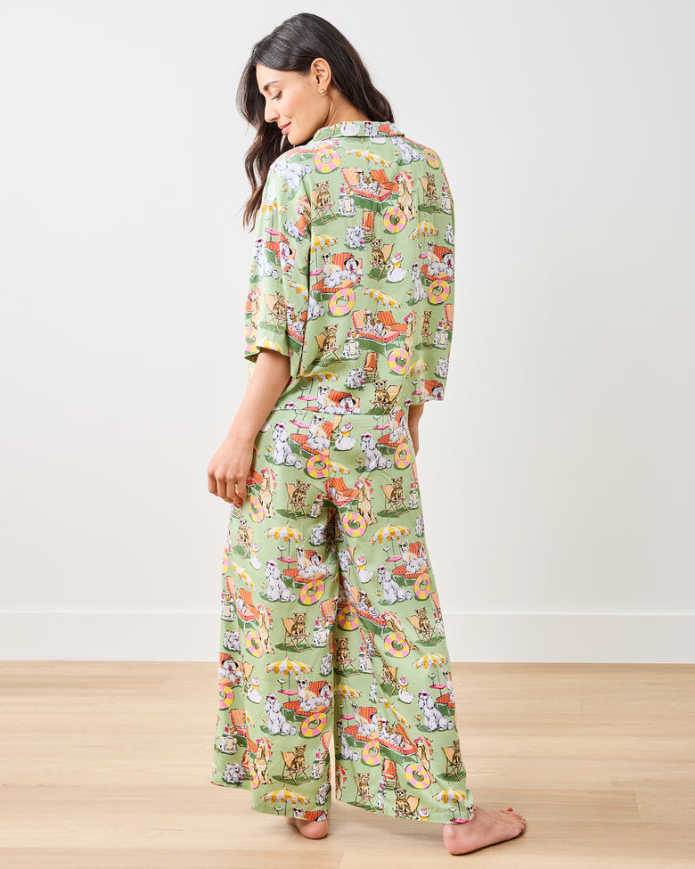 Palm Royale Pooches - Eco Satin Wildest Dreams Set - Grasshopper - Printfresh