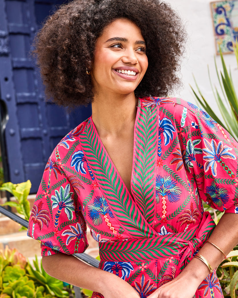 Palm Tree Paradise - Gabriela Dress - Cocktail Umbrella - Printfresh