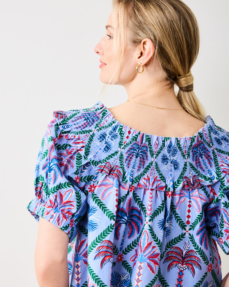 Palm Tree Paradise - Ximena Blouse - Lilac Escape - Printfresh