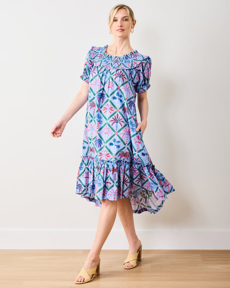 Palm Tree Paradise - Ximena Dress - Lilac Escape - Printfresh