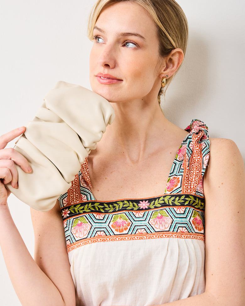 Playa Palms - Sugar Sand Dress - Off White - Printfresh