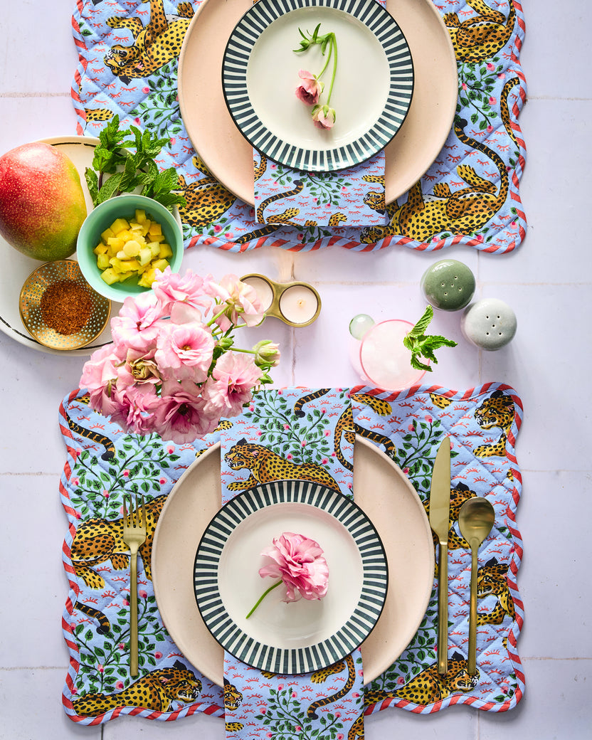 Bagheera - Placemats Set Of 4 - Pale Blue - Printfresh