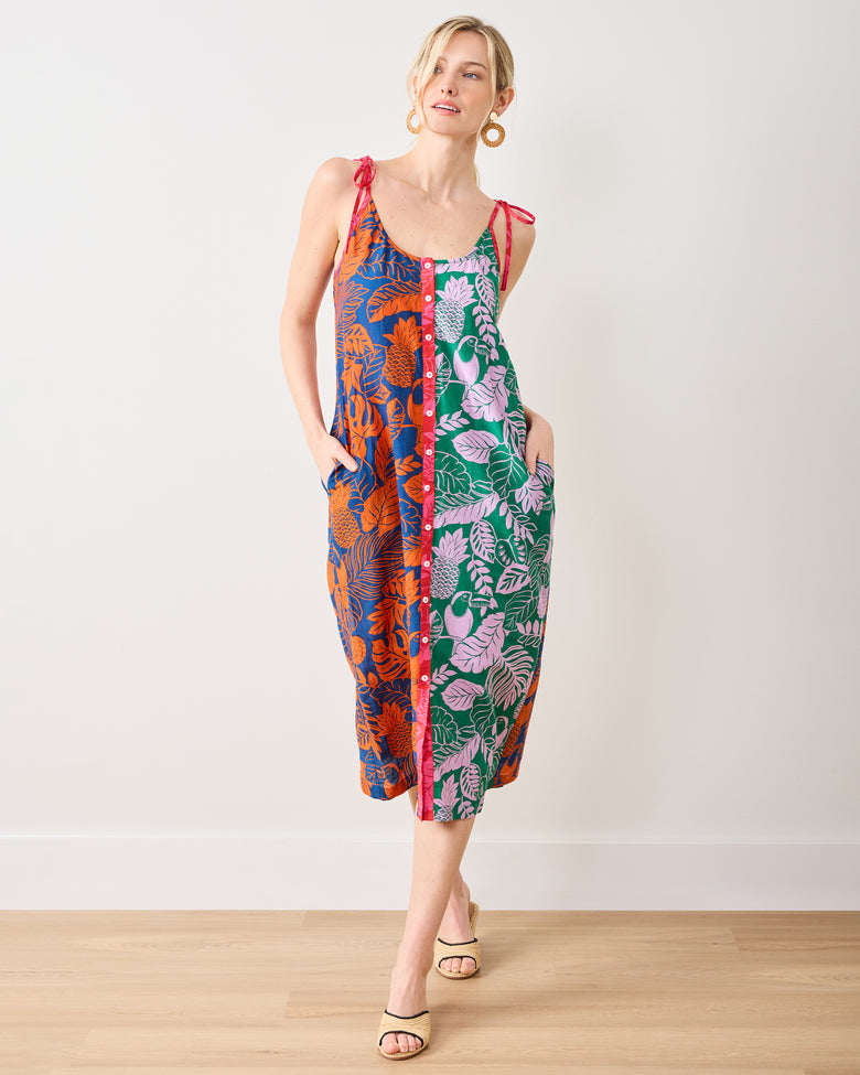 Toucan Treetop - Alma Dress - Multi Palms - Printfresh