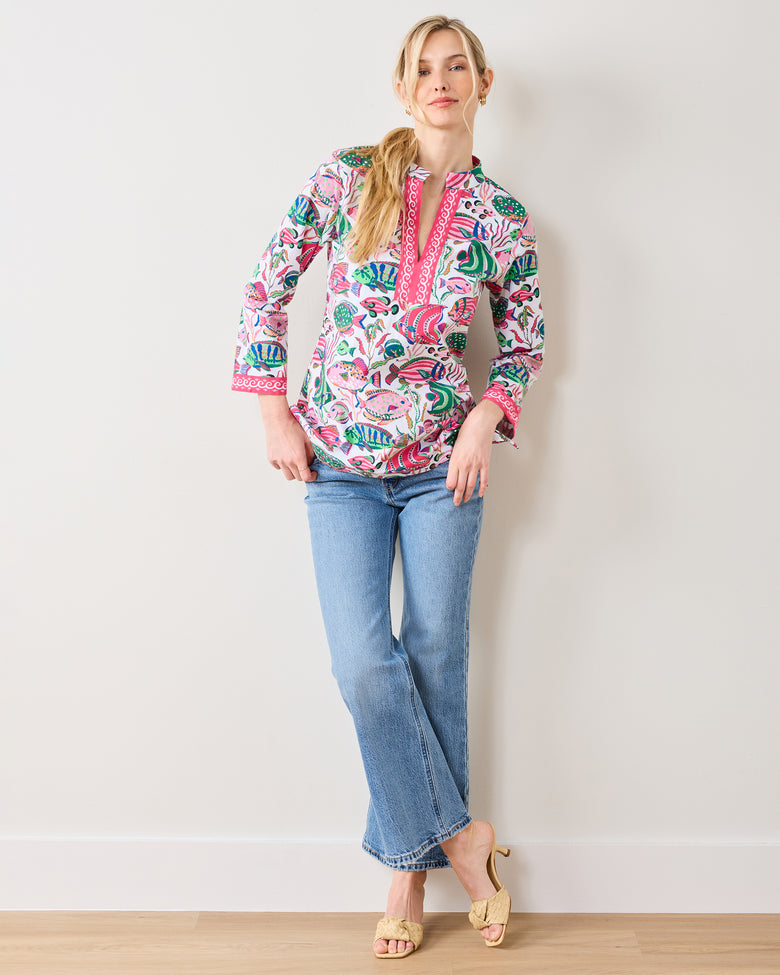 Tropical Fish - Ocean View Top - Cloud - Printfresh