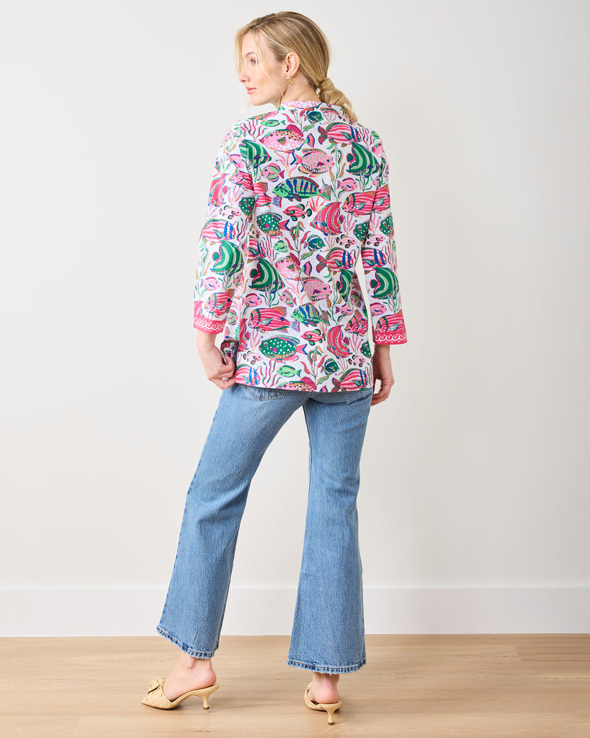 Tropical Fish - Ocean View Top - Cloud - Printfresh