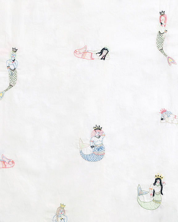 Daughters of Triton - Cocktail Napkins Set of 4 - Natural Linen - Printfresh