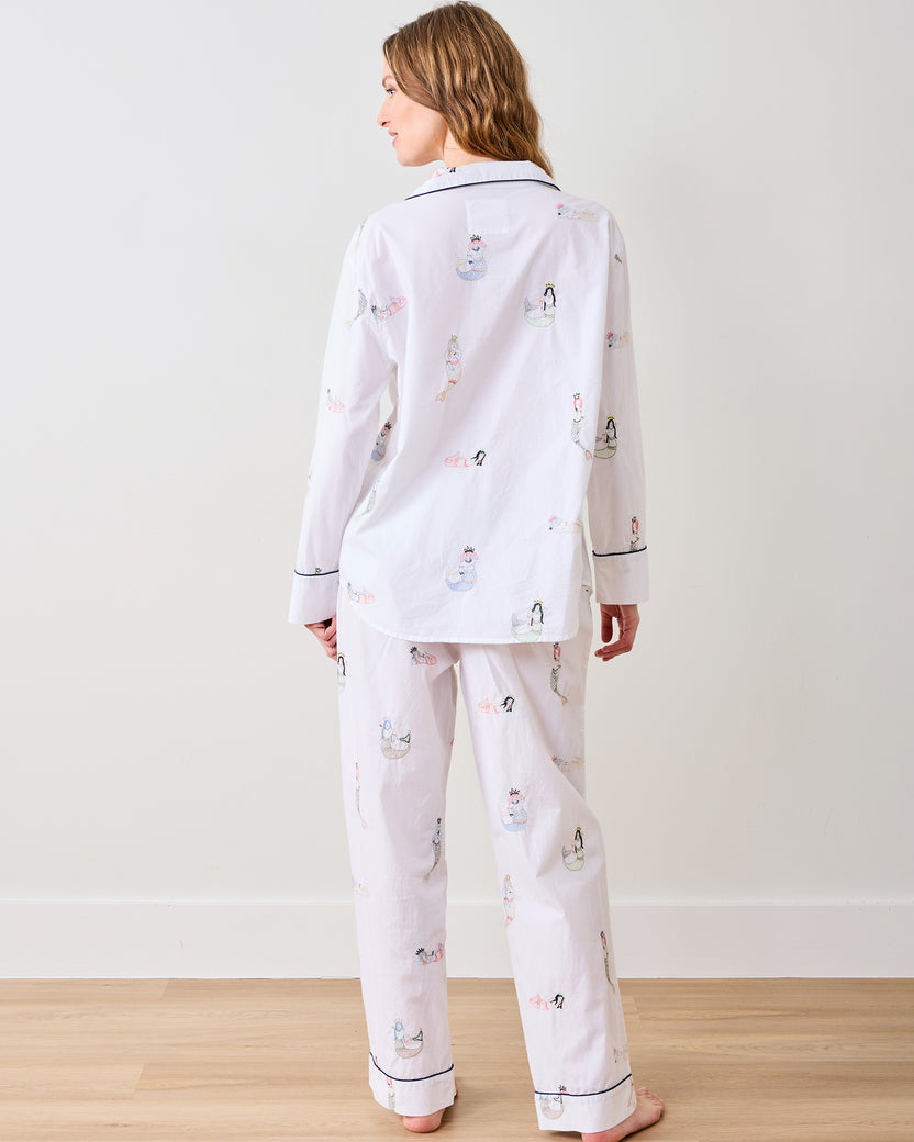 Daughters of Triton - Petite Long PJ Set - Cloud - Printfresh