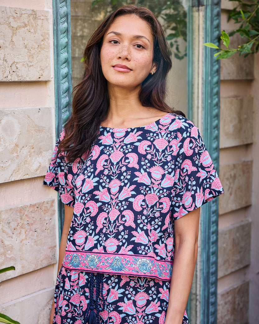 Harbor Honeysuckle - Carry on Set - Navy Shore - Printfresh