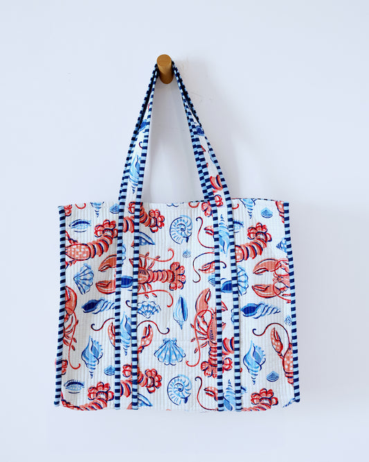 Lobster Landing - The Traveler Tote - Cloud - Printfresh