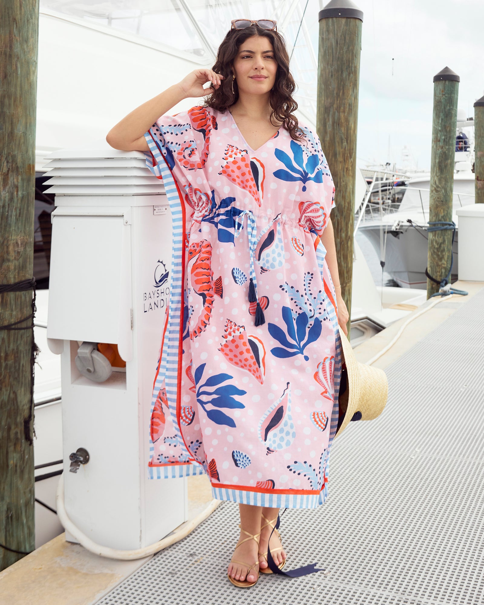 Seahorse Haven - Dockside Dinner Caftan - Vintage Convertible - Printfresh