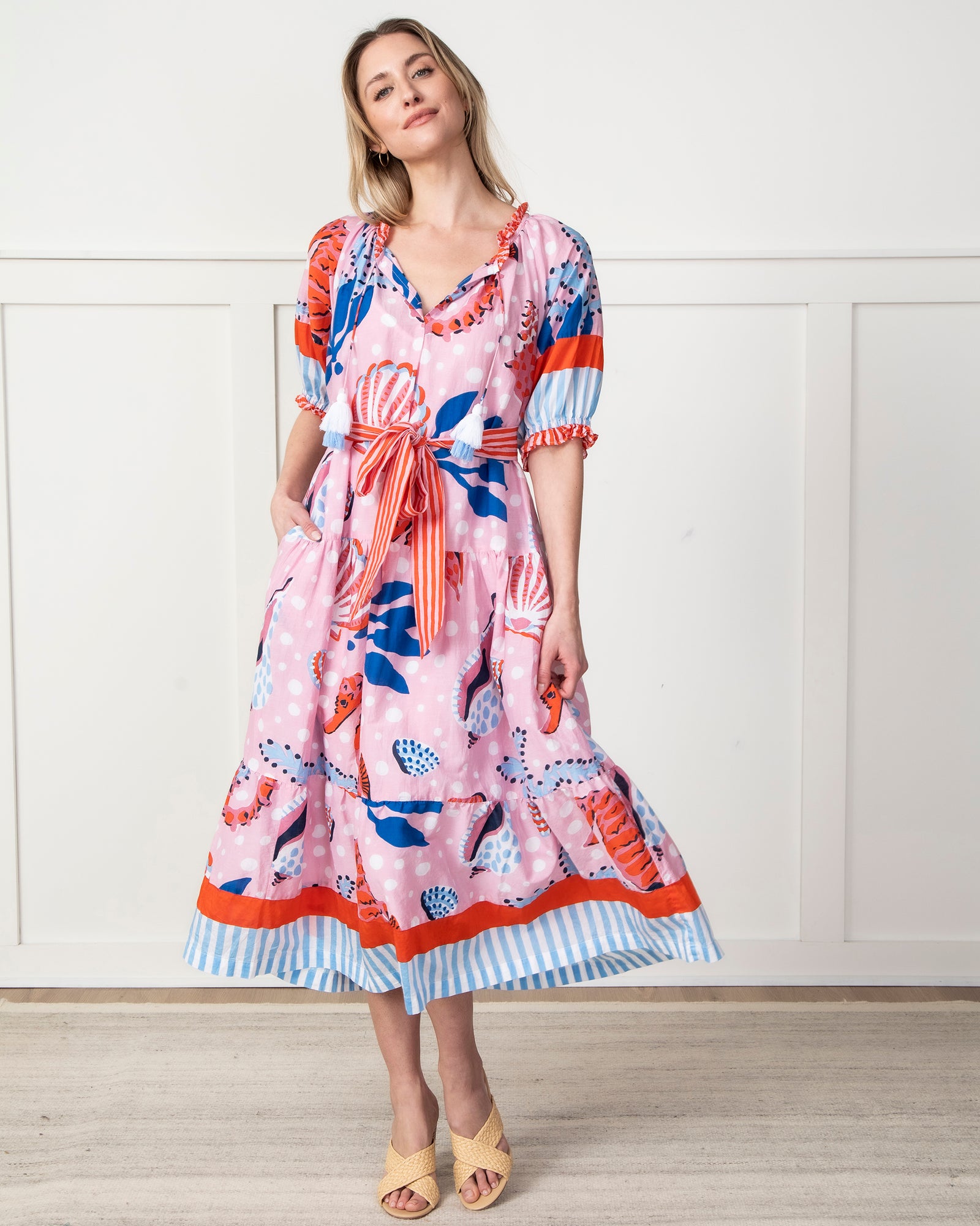 Seahorse Haven - Vibrant Voyage Dress - Vintage Convertible - Printfresh