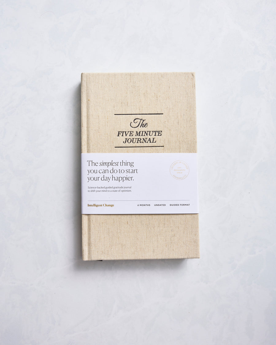 Intelligent Change - The Five Minute Journal Linen - Ivory - Printfresh