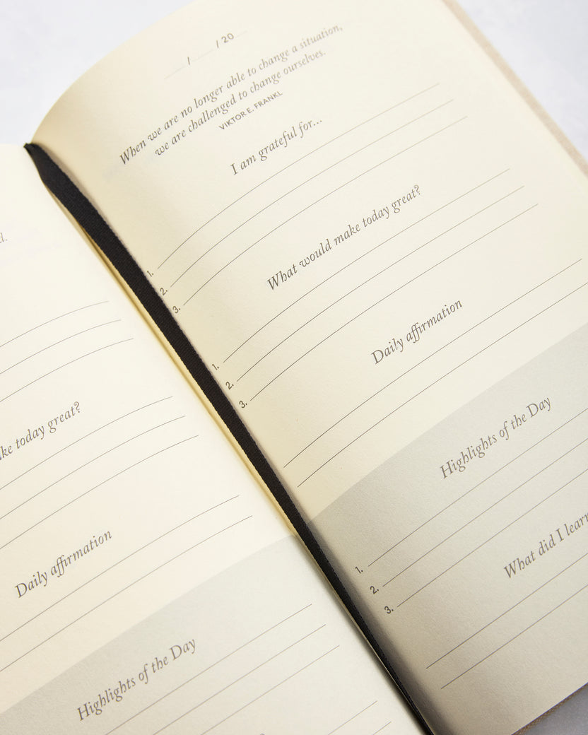 Intelligent Change - The Five Minute Journal Linen - Ivory - Printfresh