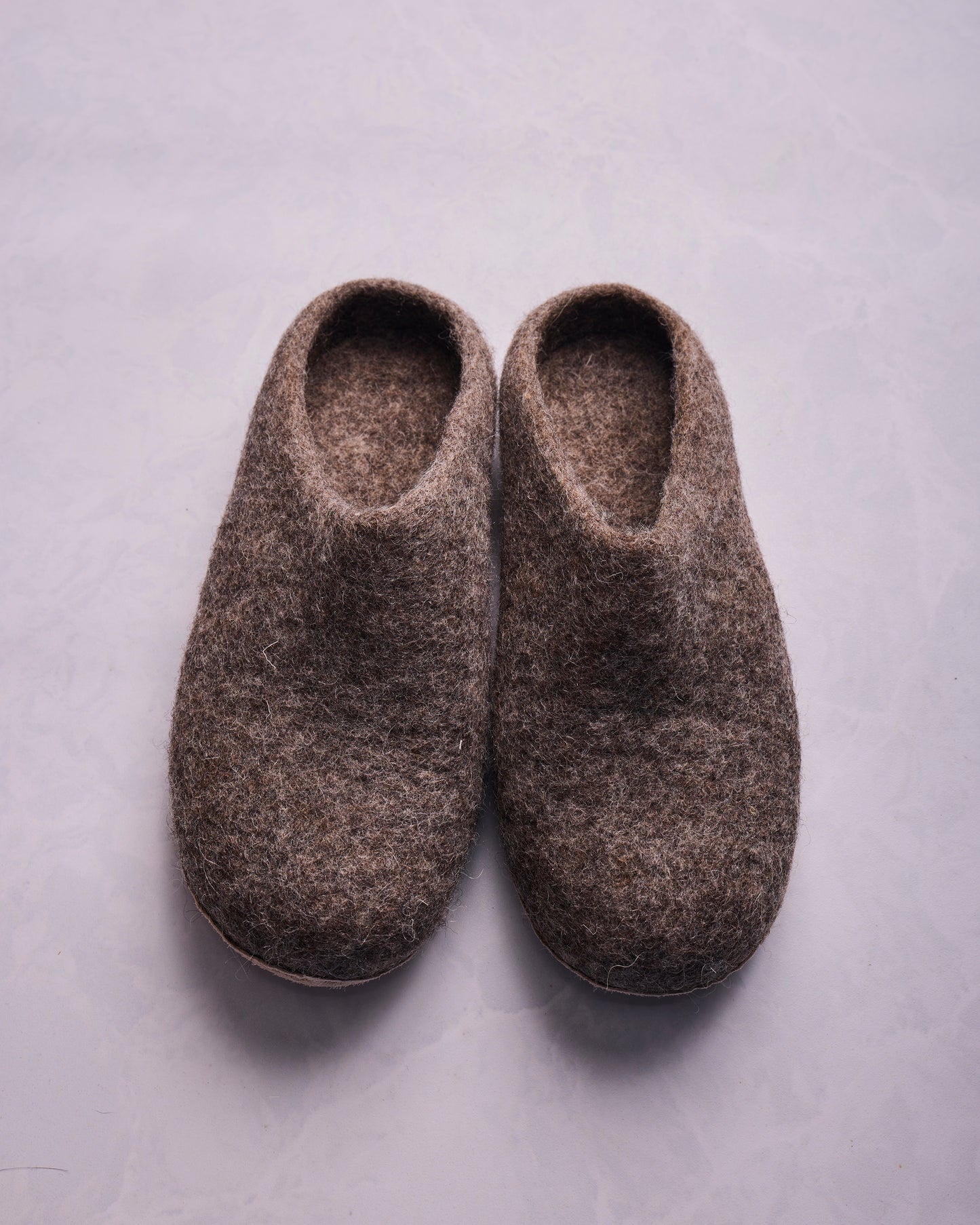 Earth Brown - Organic Merino Wool Slippers - Printfresh