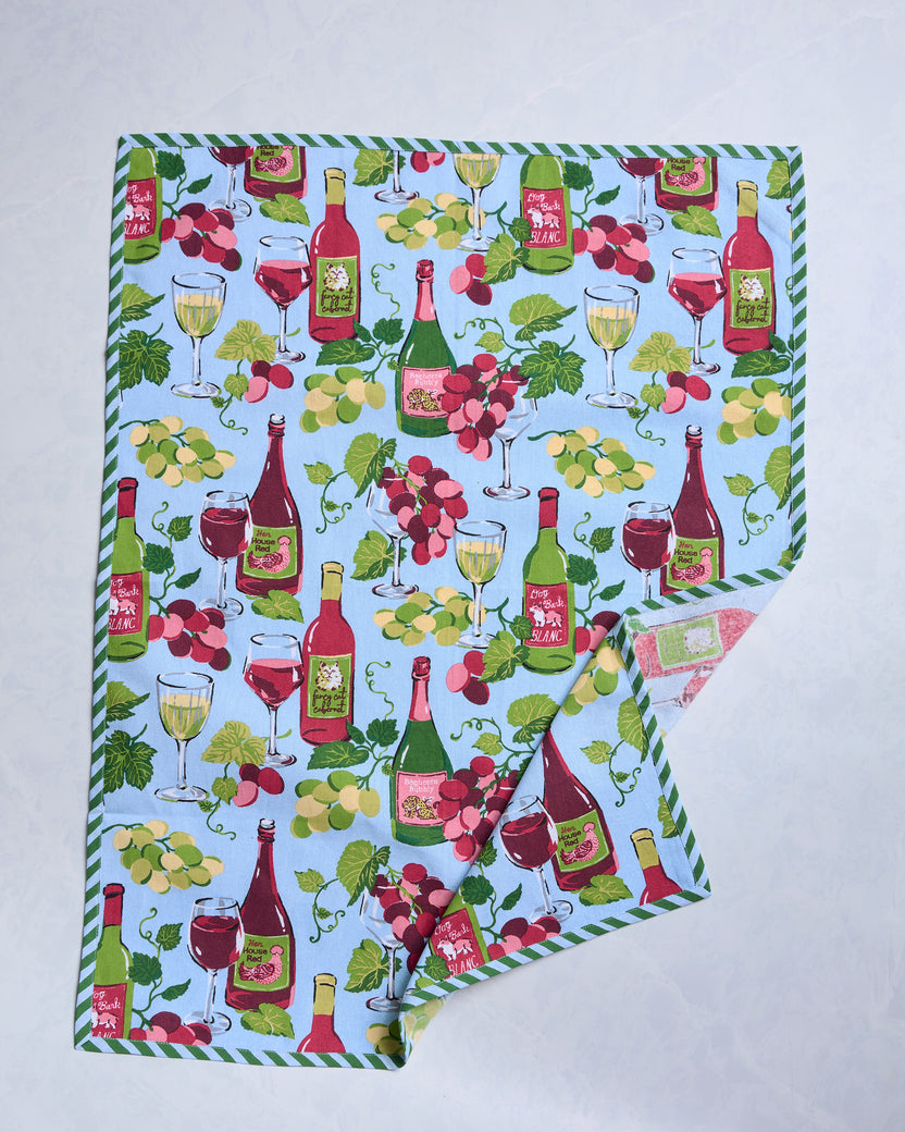 Wine Club - Tea Towels Set Of 2 - Vineyard Sky - Printfresh