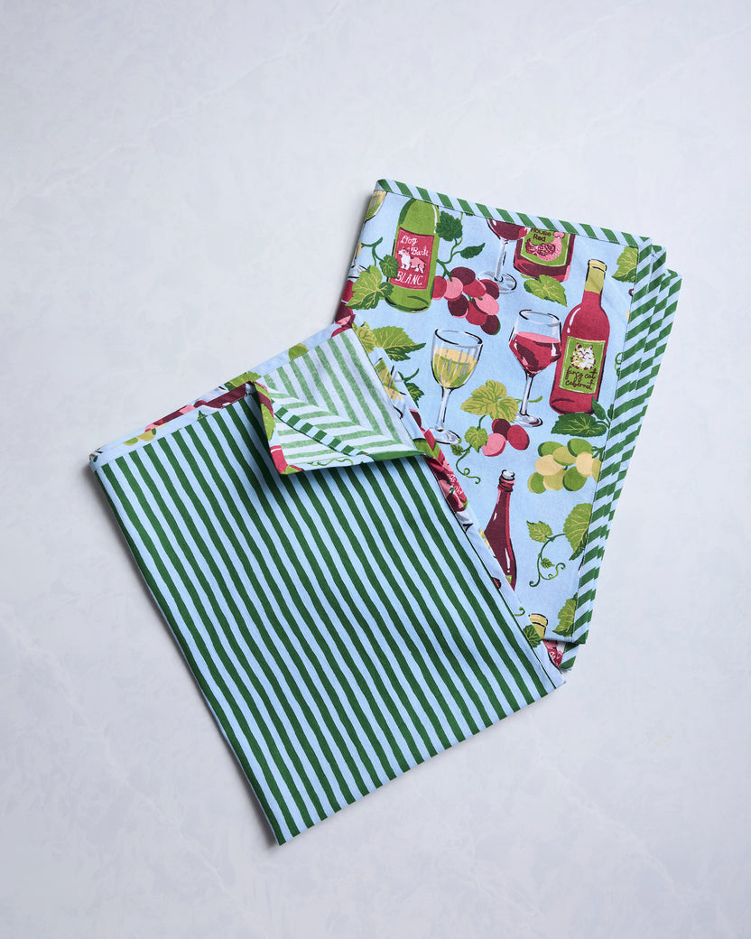 Wine Club - Tea Towels Set Of 2 - Vineyard Sky - Printfresh