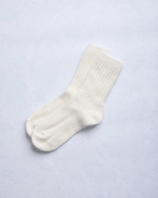 Cream - ELMNTL Super Soft Wool Socks - Printfresh