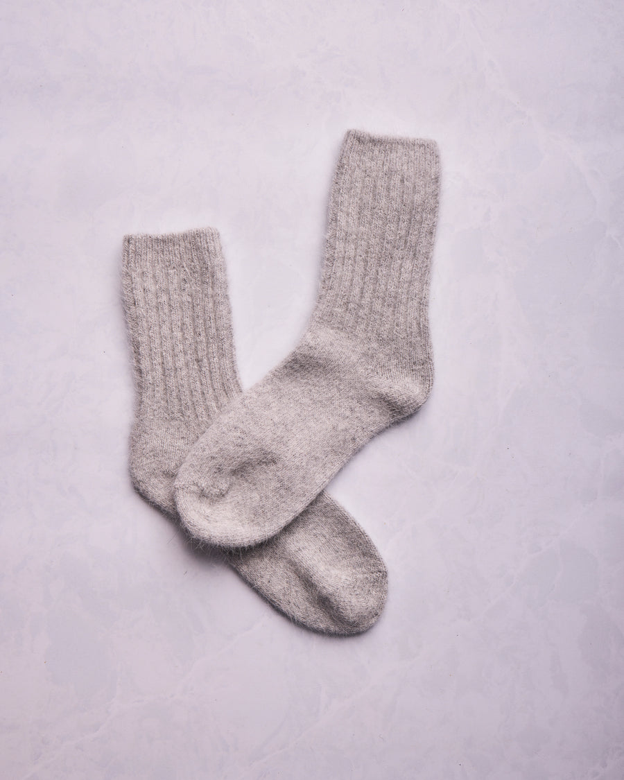 Grey - ELMNTL Super Soft Wool Socks - Printfresh
