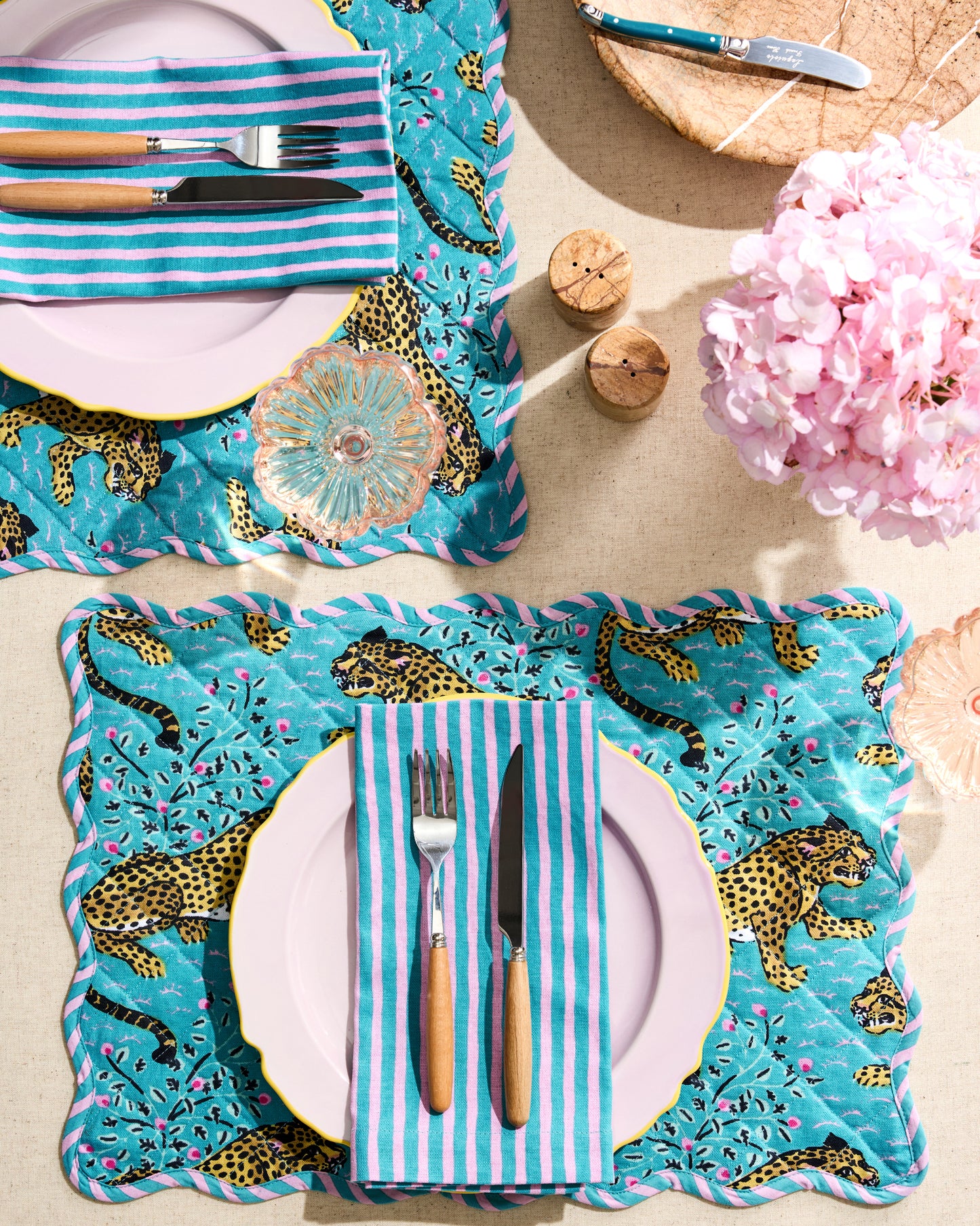 Bagheera - Placemats Set of 4 - Turquoise - Printfresh
