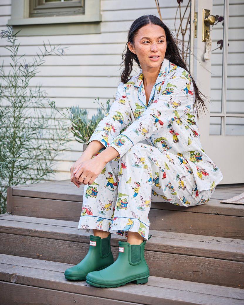 Spring Showers - Long PJ Set - Rain Cloud - Printfresh