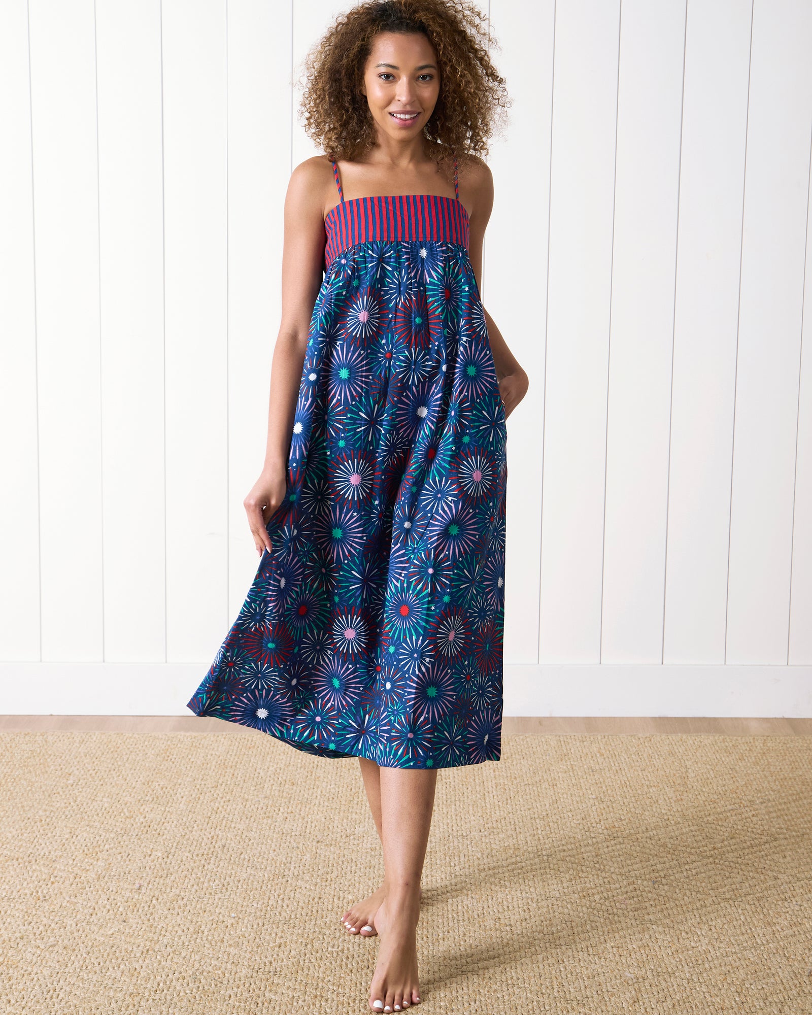 Sparks Fly - Daydream Nightgown - Navy - Printfresh