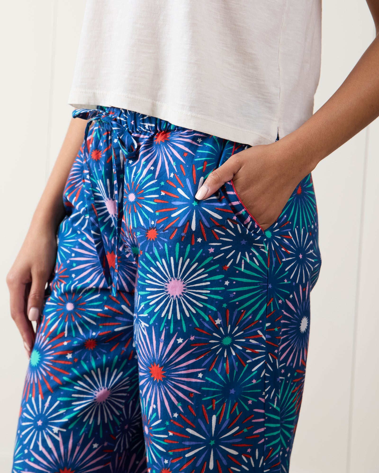 Sparks Fly - Petite PJ Pants - Navy - Printfresh