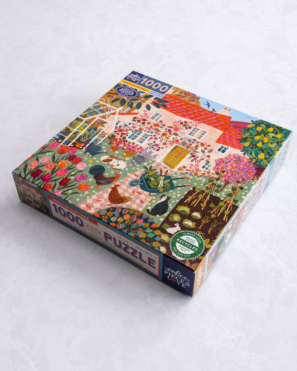 English Cottage - 1000 Piece Puzzle - eeBoo - Printfresh