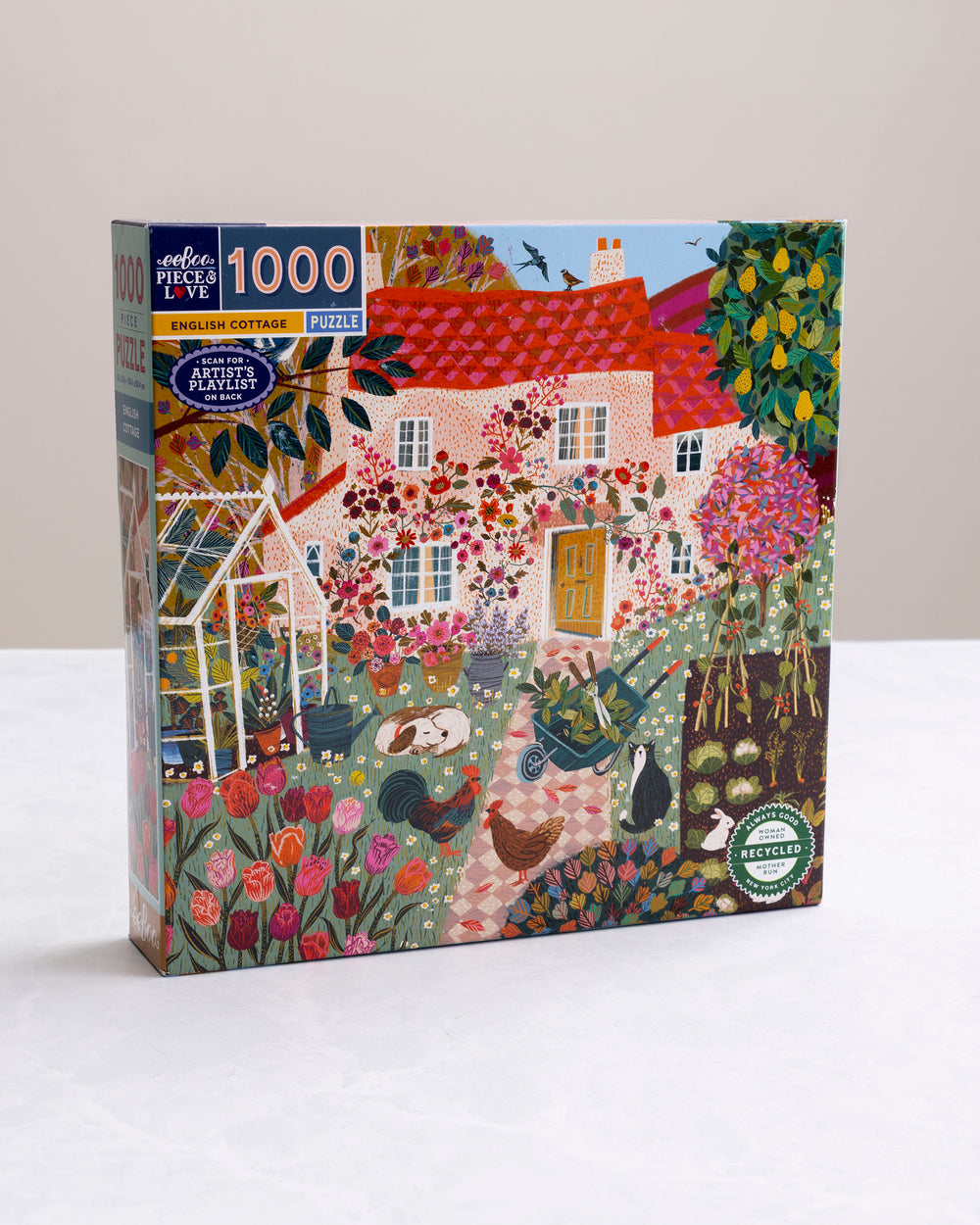English Cottage - 1000 Piece Puzzle - eeBoo - Printfresh